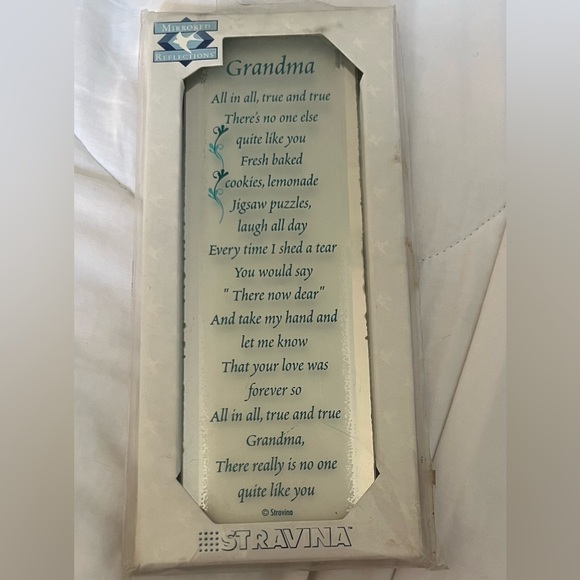 2000 Stravina Grandma Mirrored Reflection Inspirational Words From The Heart - Picture 1 of 3